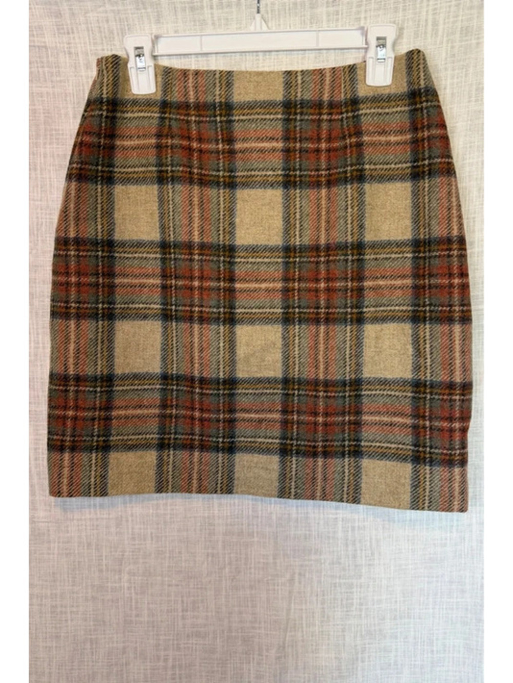 Boden 100% Wool Plaid Mini Skirt Brown Red 6 Dark Academia Schoolgirl Coquette